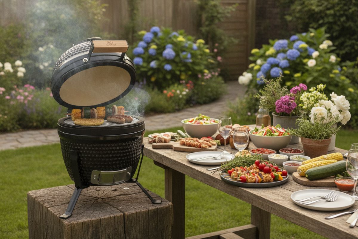 GRILLMEISTER Keramický gril na drevené uhlie Kamado 17527 8